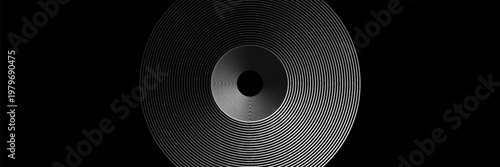 Konstfotografi Create a bold look with a centric circle background featuring vector graphics of sound waves