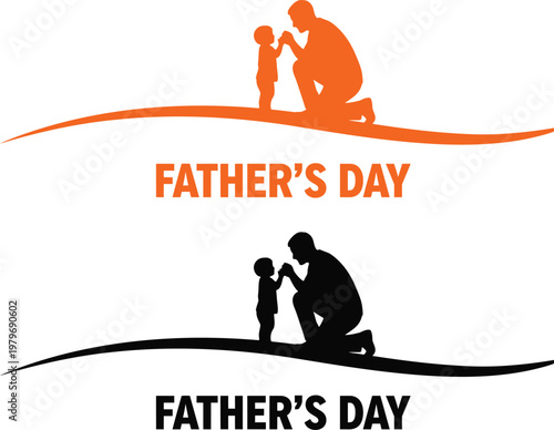 Father's day celebration a heartwarming silhouette design with loving moments