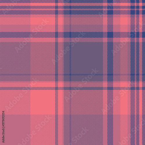 Open fabric tartan textile, scrapbook plaid pattern background. Satin texture vector check seamless in red and pastel colors.