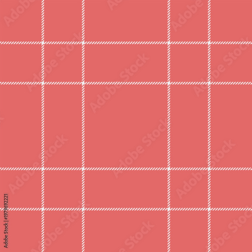 Knit pattern textile tartan, idyllic plaid fabric check. Tone seamless texture vector background in red and white colors.