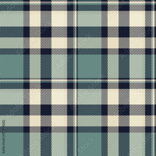 Gorgeous tartan texture fabric, silk check plaid seamless. Scrap vector textile pattern background in light and dark colors.