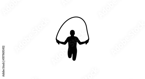 Person jumping with jump rope.