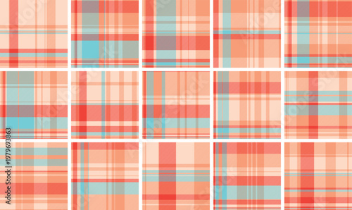 Plaid bundle featuring exclusive designs for ateliers and custom fashion. Vector patterns enhance garments, scarves, accessories, and digital mockups.