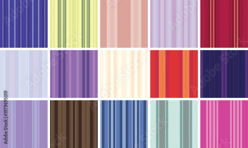 Striped collection optimized for cozy interiors. The pack works for throws, pillows, rugs, and blankets. Vector artwork handles production sizes.