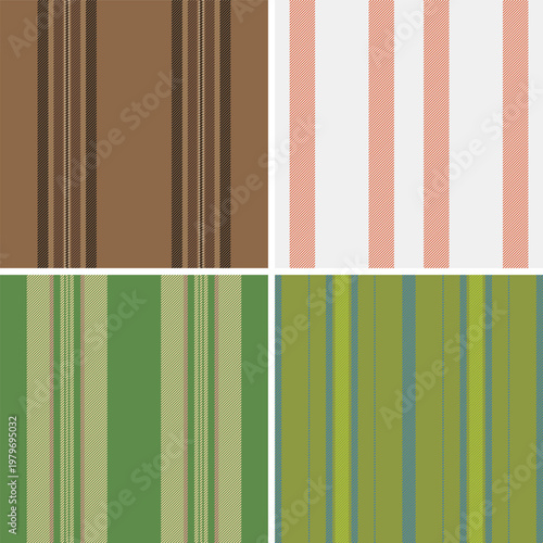 Striped bundle for bags and backpacks. Stylish lines patterns create trendy, functional accessories. Vector format is production-ready.