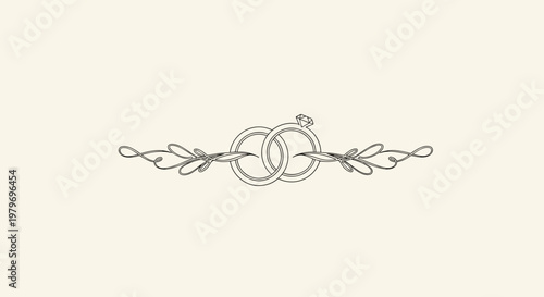 Wedding rings with floral decorative elements.