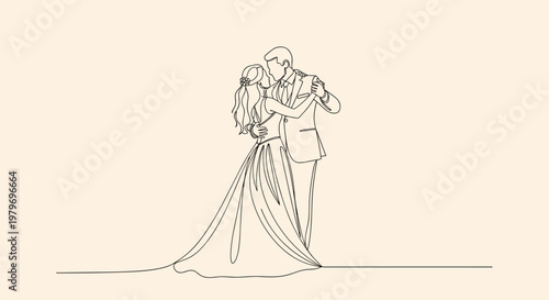 Bride and groom wedding dance.