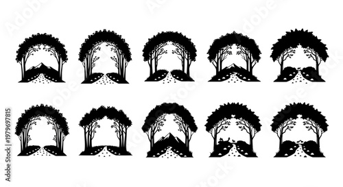 Collection of various beard styles.