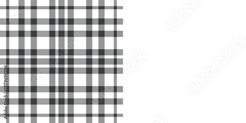 Usa check textile fabric, continuity seamless background vector. Rustic texture plaid pattern tartan in white and grey colors.