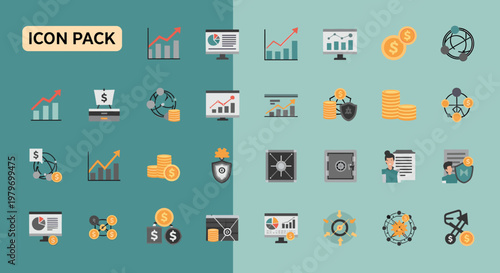 A modern illustration depicting data analysis and financial growth, perfect for marketing materials showcasing business strategy and insightful report