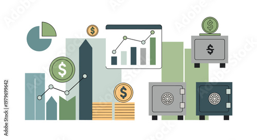 Clean, modern toggle switch design conveys control and decision-making. Perfect for website interfaces, app design, or illustrating options.