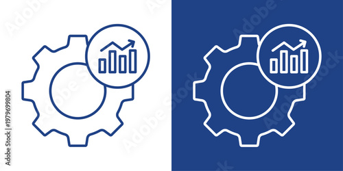 Work Productivity  Blue And White Icon Style Collection