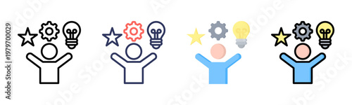 Competency icon sheet multiple style collection