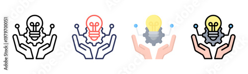 Innovation icon sheet multiple style collection