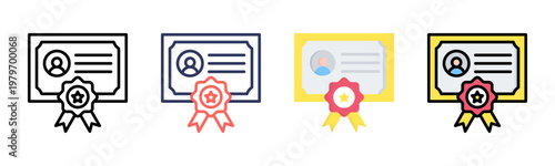 Credential icon sheet multiple style collection