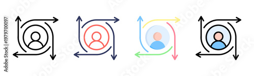 Flexibility icon sheet multiple style collection