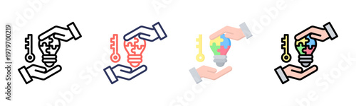 Problem Solving icon sheet multiple style collection