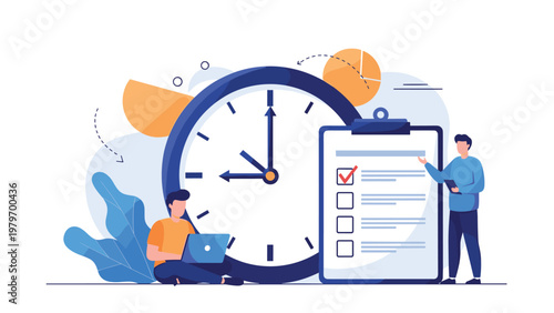 Business professionals managing schedules and deadlines with efficient time tracking and task organization systems.