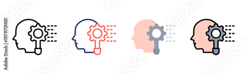 Ability icon set multiple style collection