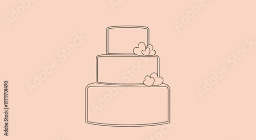 Wedding Cake Dessert Sweet Treat.