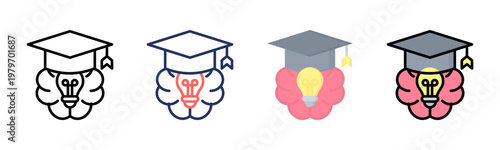 Creativity icon set multiple style collection