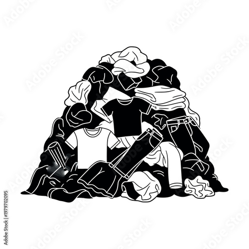 Pile of Clothes Illustration.