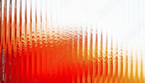 Abstract orange and red wavy vertical lines on soft white background, ripple effect, grainy texture, vibrant gradient, banner, backdrop design