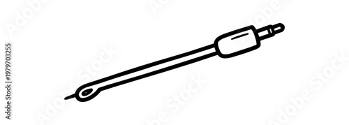 Illustrated music player device on black background