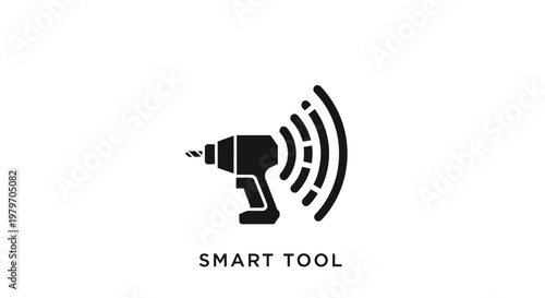 Smart Tool Icon Representing Modern Connected Power Drill Technology.