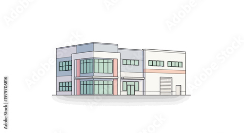 Modern commercial building architecture design.
