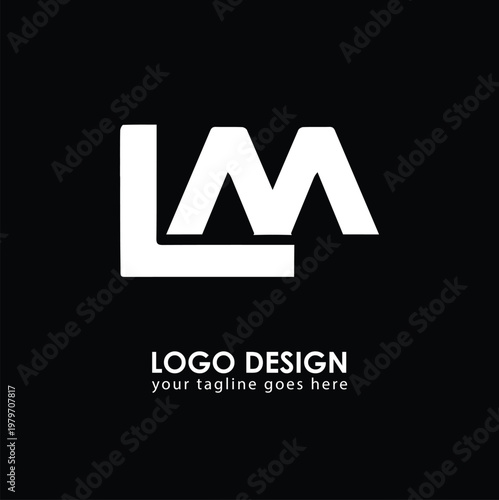 LM LM Logo Design, Creative Minimal Letter LM LM Monogram
