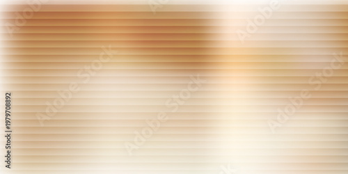 Brown beige orange ribbed glass. Vector ribbed glass texture background. Mesh gradient. acrylic ribbed bath surface. Reeded glass background semitransparent overlay. Bath wall window