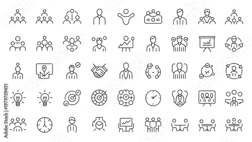 Colorful assortment of hand-drawn icons featuring various tools and objects Vector