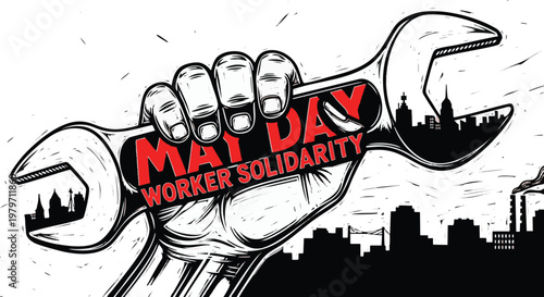 May Day Worker Solidarity Illustration