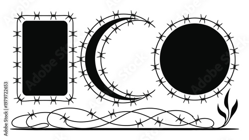 Barbed Wire Frames and Decorative