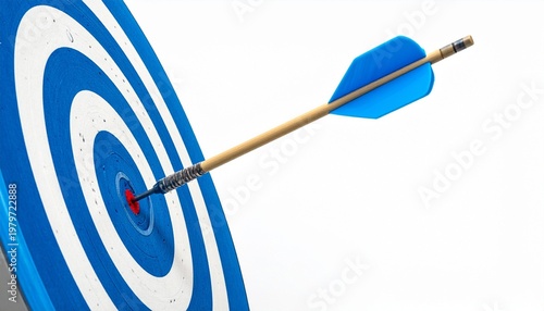 Arrow hitting bullseye on target symbolizing precision and accuracy