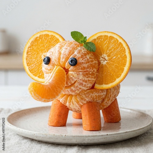 Fresh juicy oranges and tangerines are sliced on a white plate for a healthy organic citrus breakfast rich in natural vitamin juice