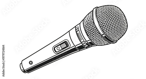 Microphone device for sound recording music.