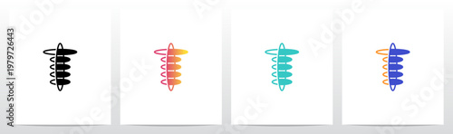 Ellipse Circle Orbit Abstract Shape Letter Initial Logo Design T