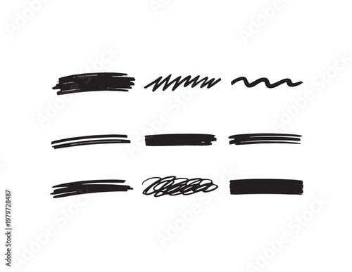 Simple line art depicting various transportation modes and symbols Vector