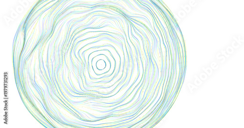 Abstract illustration of lines and shapes in blue, yellow, and green colors on a white background. Perfect for modern de