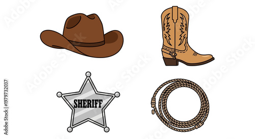 Western Sheriff Badge and Accessories.