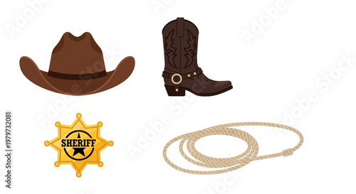 Western Sheriff Badge and Accessories.