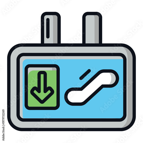 Download and check mark icons on a blue background with prongs  electronic symbol icon