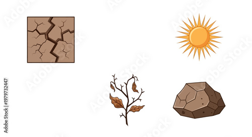 Dry Cracked Earth and Withered Tree.