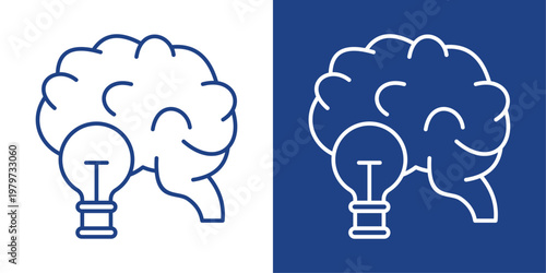 Logical Thinking Blue And White Icon Style Collection