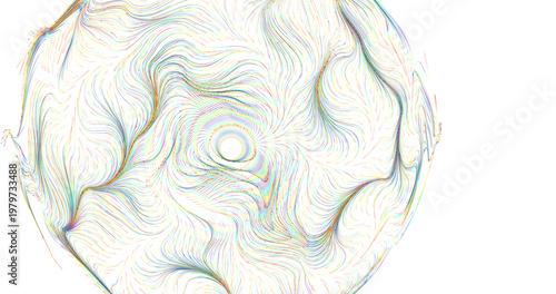 Fotografía Abstract artwork featuring colorful lines swirling in a vibrant design