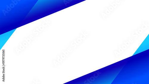 グラデーションの幾何学的ビジネスフレーム背景素材　青