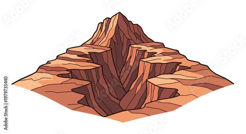 Brown Mountain Cliff Rock Formation.