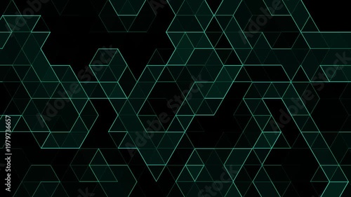 4k abstract teal black gradient backgrounds geometric hexagonal graphic motion animation background